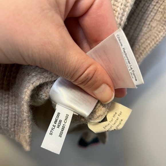 Madewell Tipped Forrest Wool Blend V-Neck Sweater XS - Picture 12 of 13